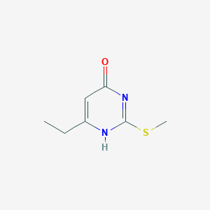 molecular formula C7H10N2OS B254250 6-ethyl-2-methylsulfanyl-1H-pyrimidin-4-one 