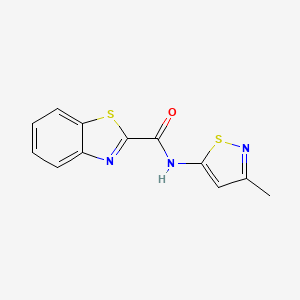 molecular formula C12H9N3OS2 B2542503 N-(3-甲基异噻唑-5-基)苯并[d]噻唑-2-甲酰胺 CAS No. 1207024-69-8