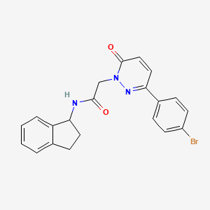 2-(3-(4-bromophenyl)-6-oxopyridazin-1(6H)-yl)-N-(2,3-dihydro-1H-inden-1-yl)acetamide