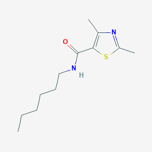 molecular formula C12H20N2OS B254251 N-hexyl-2,4-dimethyl-1,3-thiazole-5-carboxamide 