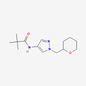 N-(1-((tetrahydro-2H-pyran-2-yl)methyl)-1H-pyrazol-4-yl)pivalamide