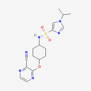 N-((1r,4r)-4-((3-cyanopyrazin-2-yl)oxy)cyclohexyl)-1-isopropyl-1H-imidazole-4-sulfonamide