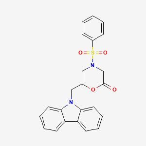 6-((9H-carbazol-9-yl)methyl)-4-(phenylsulfonyl)morpholin-2-one