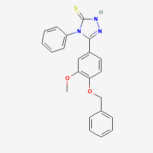 3-(4-Benzyloxy-3-methoxyphenyl)-4-phenyl-1,2,4-triazoline-5-thione, 95%