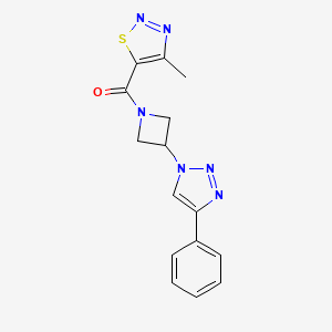 (4-methyl-1,2,3-thiadiazol-5-yl)(3-(4-phenyl-1H-1,2,3-triazol-1-yl)azetidin-1-yl)methanone