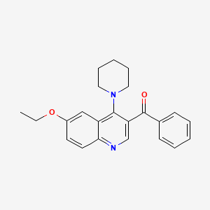molecular formula C23H24N2O2 B2542560 (6-乙氧基-4-哌啶-1-基喹啉-3-基)(苯基)甲酮 CAS No. 902942-60-3