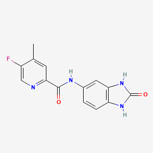 5-Fluoro-4-methyl-N-(2-oxo-1,3-dihydrobenzimidazol-5-yl)pyridine-2-carboxamide