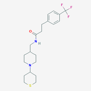 N-((1-(tetrahydro-2H-thiopyran-4-yl)piperidin-4-yl)methyl)-3-(4-(trifluoromethyl)phenyl)propanamide