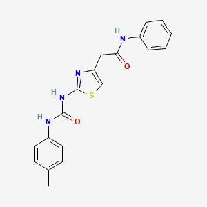 N-phenyl-2-(2-(3-(p-tolyl)ureido)thiazol-4-yl)acetamide