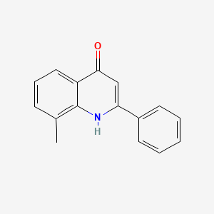 molecular formula C16H13NO B2542575 4-Hydroxy-8-methyl-2-phenylquinoline CAS No. 92855-38-4