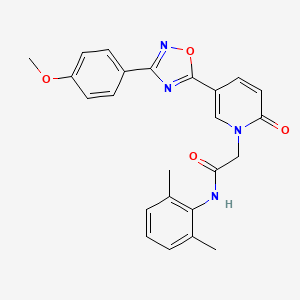 molecular formula C24H22N4O4 B2542588 N-(2,6-dimethylphenyl)-2-{5-[3-(4-methoxyphenyl)-1,2,4-oxadiazol-5-yl]-2-oxo-1,2-dihydropyridin-1-yl}acetamide CAS No. 1112408-81-7