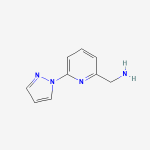 molecular formula C9H10N4 B2542592 (6-(1H-Pyrazol-1-yl)pyridin-2-yl)methanamine CAS No. 1211519-25-3