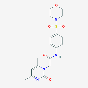 molecular formula C18H22N4O5S B254260 2-(4,6-dimethyl-2-oxo-1(2H)-pyrimidinyl)-N-[4-(4-morpholinylsulfonyl)phenyl]acetamide 
