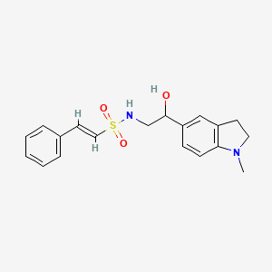 molecular formula C19H22N2O3S B2542606 (E)-N-(2-hydroxy-2-(1-methylindolin-5-yl)ethyl)-2-phenylethenesulfonamide CAS No. 1706473-71-3