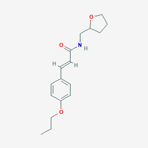 molecular formula C17H23NO3 B254262 3-(4-propoxyphenyl)-N-(tetrahydro-2-furanylmethyl)acrylamide 