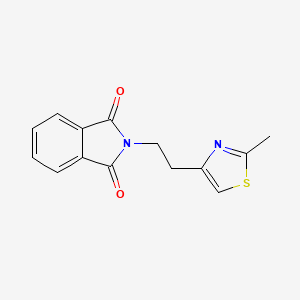 molecular formula C14H12N2O2S B2542626 2-[2-(2-methyl-1,3-thiazol-4-yl)ethyl]-1H-isoindole-1,3(2H)-dione CAS No. 524704-33-4