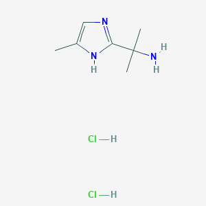 molecular formula C7H15Cl2N3 B2542632 2-(4-methyl-1H-imidazol-2-yl)propan-2-amine dihydrochloride CAS No. 1864062-19-0