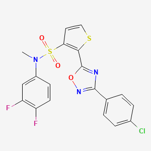 2-[3-(4-chlorophenyl)-1,2,4-oxadiazol-5-yl]-N-(3,4-difluorophenyl)-N-methylthiophene-3-sulfonamide