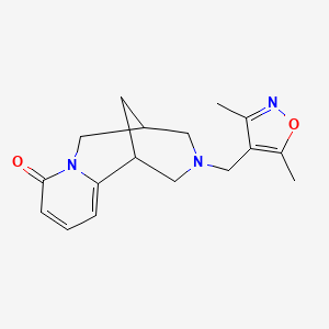 molecular formula C17H21N3O2 B2542639 11-[(3,5-Dimethyl-1,2-oxazol-4-yl)methyl]-7,11-diazatricyclo[7.3.1.02,7]trideca-2,4-dien-6-one CAS No. 2329217-52-7