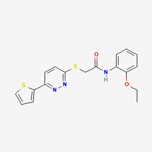 N-(2-ethoxyphenyl)-2-(6-thiophen-2-ylpyridazin-3-yl)sulfanylacetamide