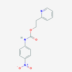 molecular formula C14H13N3O4 B254265 2-Pyridin-2-ylethyl 4-nitrophenylcarbamate 