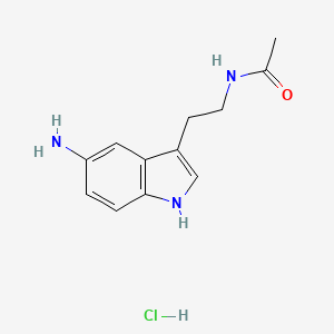 molecular formula C12H16ClN3O B2542655 N-(2-(5-Amino-1H-indol-3-yl)ethyl)acetamide hydrochloride CAS No. 2193061-94-6