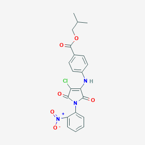 molecular formula C21H18ClN3O6 B254267 2-Methylpropyl 4-[[4-chloro-1-(2-nitrophenyl)-2,5-dioxopyrrol-3-yl]amino]benzoate 