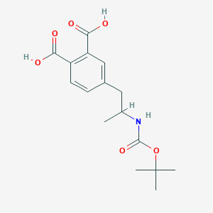 4-[2-[(2-Methylpropan-2-yl)oxycarbonylamino]propyl]phthalic acid