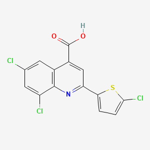6,8-dichloro-2-(5-chlorothiophen-2-yl)quinoline-4-carboxylic Acid