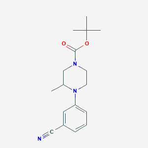 tert-Butyl 4-(3-cyanophenyl)-3-methylpiperazine-1-carboxylate
