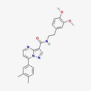 N-[2-(3,4-dimethoxyphenyl)ethyl]-7-(3,4-dimethylphenyl)pyrazolo[1,5-a]pyrimidine-3-carboxamide