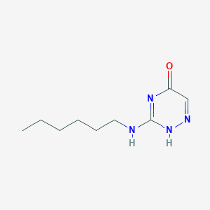 molecular formula C9H16N4O B254270 3-(hexylamino)-2H-1,2,4-triazin-5-one 