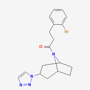 1-((1R,5S)-3-(1H-1,2,3-triazol-1-yl)-8-azabicyclo[3.2.1]octan-8-yl)-3-(2-bromophenyl)propan-1-one