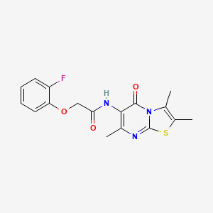 2-(2-fluorophenoxy)-N-(2,3,7-trimethyl-5-oxo-5H-thiazolo[3,2-a]pyrimidin-6-yl)acetamide