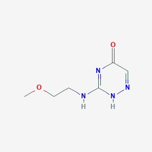 molecular formula C6H10N4O2 B254271 3-(2-methoxyethylamino)-2H-1,2,4-triazin-5-one 