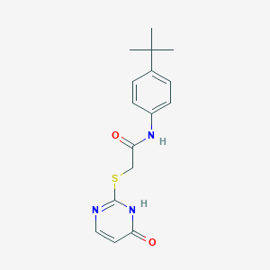 molecular formula C16H19N3O2S B254272 N-(4-tert-butylphenyl)-2-[(6-oxo-1,6-dihydro-2-pyrimidinyl)sulfanyl]acetamide 