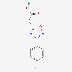 molecular formula C10H7ClN2O3 B2542735 2-[3-(4-chlorophenyl)-1,2,4-oxadiazol-5-yl]acetic Acid CAS No. 478030-50-1