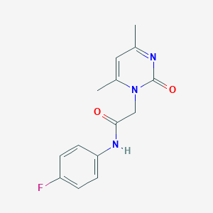 molecular formula C14H14FN3O2 B254274 2-(4,6-dimethyl-2-oxo-1(2H)-pyrimidinyl)-N-(4-fluorophenyl)acetamide 
