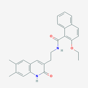 molecular formula C26H26N2O3 B2542741 N-(2-(6,7-二甲基-2-氧代-1,2-二氢喹啉-3-基)乙基)-2-乙氧基-1-萘酰胺 CAS No. 851096-23-6