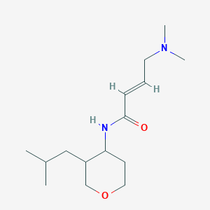 (E)-4-(Dimethylamino)-N-[3-(2-methylpropyl)oxan-4-yl]but-2-enamide