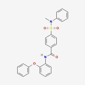molecular formula C26H22N2O4S B2542764 4-[methyl(phenyl)sulfamoyl]-N-(2-phenoxyphenyl)benzamide CAS No. 389075-86-9
