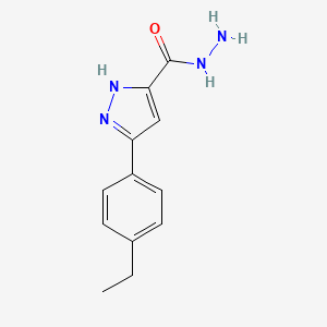 molecular formula C12H14N4O B2542781 3-(4-ethylphenyl)-1H-pyrazole-5-carbohydrazide CAS No. 1026764-45-3