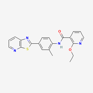 molecular formula C21H18N4O2S B2542792 2-ethoxy-N-(2-methyl-4-(thiazolo[5,4-b]pyridin-2-yl)phenyl)nicotinamide CAS No. 896678-46-9