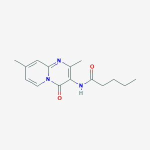 molecular formula C15H19N3O2 B2542824 N-(2,8-dimethyl-4-oxo-4H-pyrido[1,2-a]pyrimidin-3-yl)pentanamide CAS No. 897617-19-5