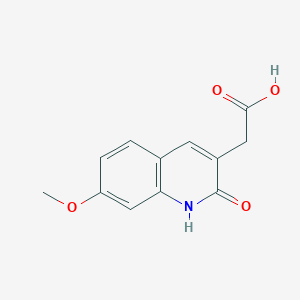 molecular formula C12H11NO4 B254283 (7-Methoxy-2-oxo-1,2-dihydro-3-quinolinyl)acetic acid 