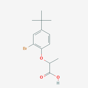 molecular formula C13H17BrO3 B254284 2-(2-Bromo-4-tert-butylphenoxy)propanoic acid 