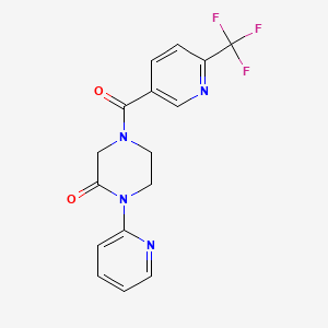 1-(Pyridin-2-yl)-4-(6-(trifluoromethyl)nicotinoyl)piperazin-2-one