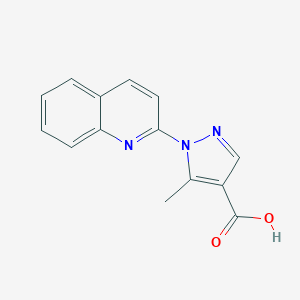 molecular formula C14H11N3O2 B254286 5-methyl-1-(2-quinolinyl)-1H-pyrazole-4-carboxylic acid 