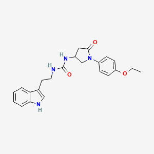 molecular formula C23H26N4O3 B2542865 1-(2-(1H-indol-3-yl)ethyl)-3-(1-(4-ethoxyphenyl)-5-oxopyrrolidin-3-yl)urea CAS No. 894019-25-1