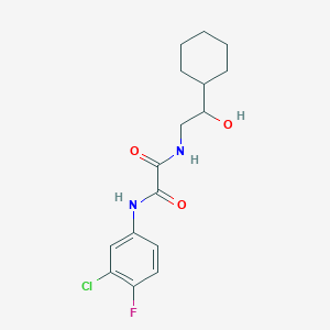N1-(3-chloro-4-fluorophenyl)-N2-(2-cyclohexyl-2-hydroxyethyl)oxalamide